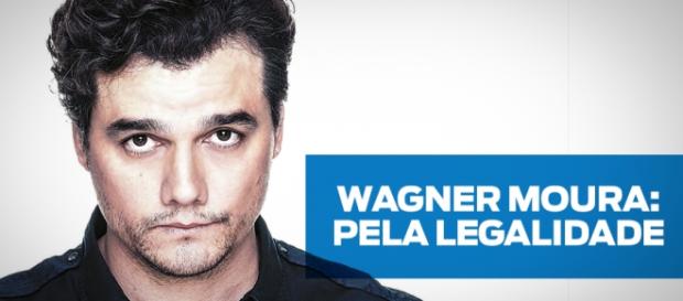 Wagner Moura expõe opinião a favor de Governo. Wagner Moura expõe opinião a favor de Governo.