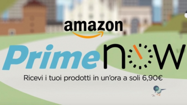Amazon Prime Now. I tuoi prodotti a casa entro un'ora.