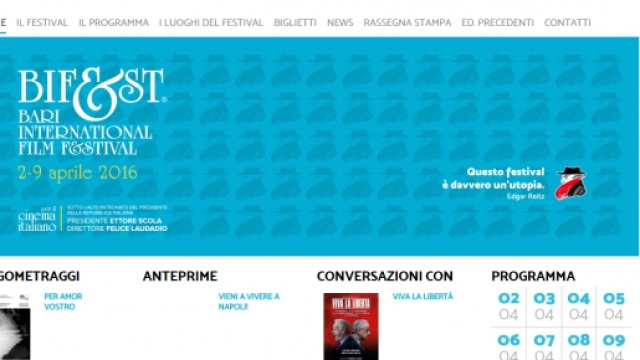 Il sito e il logo ufficiale del Bif&st