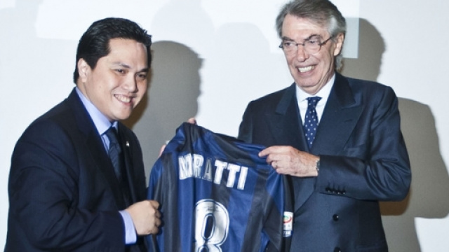 Massimo Moratti con l'imprenditore Indonesiano Erick Thohir