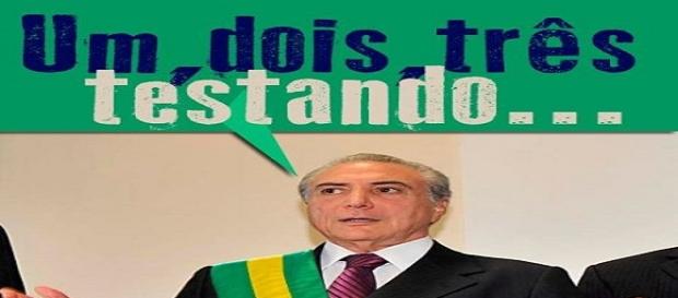 Temer 'testando' o discurso de posse Temer 'testando' o discurso de posse