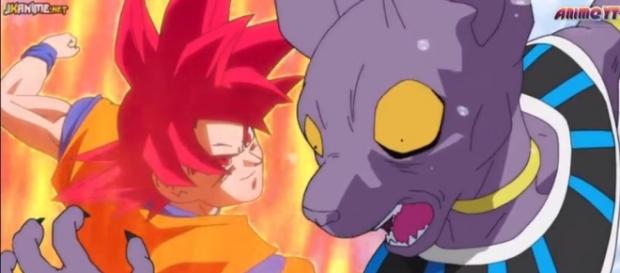 Dios SEl Dios Super Saiyajin, tuvo grandes dificultades, pero finalmente logró darle un golpe a Bills Sama Dios SEl Dios Super Saiyajin, tuvo grandes dificultades, pero finalmente logró darle un golpe a Bills Sama