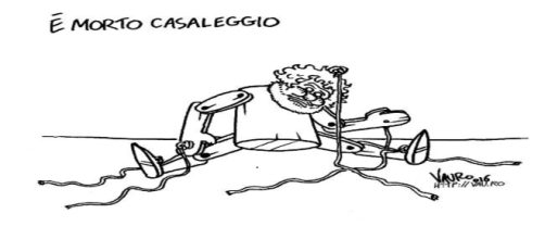 La vignetta di Vauro dopo la morte di Gianroberto Casaleggio