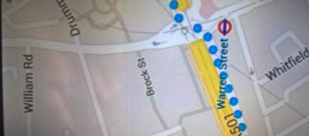 mapka z telefonu, wycieczka po Londynie mapka z telefonu, wycieczka po Londynie