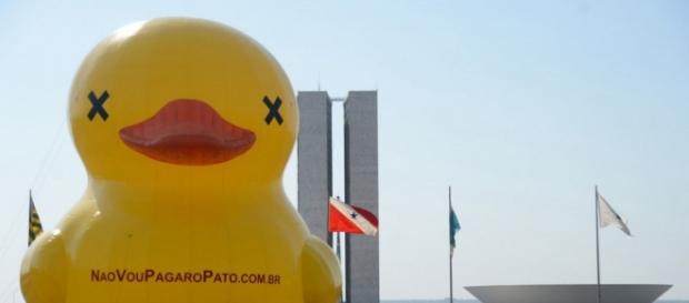 O Pato: símbolo da FIESP contra o Governo Dilma (Amazona News) O Pato: símbolo da FIESP contra o Governo Dilma (Amazona News)