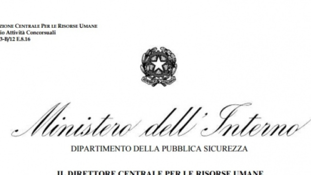 Il diario della prova scritta del concorso per 559 allievi agenti