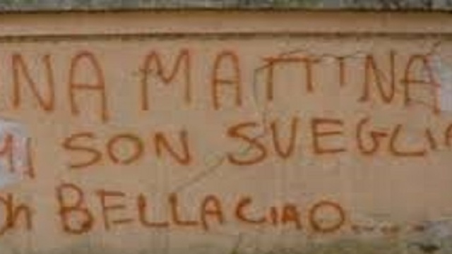 Incisione su un muro di Arezzo