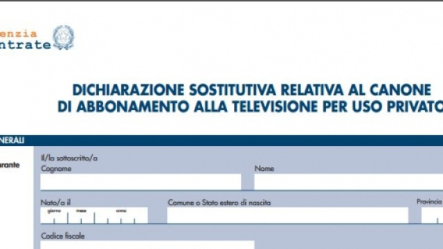 modello per non pagare il canone rai