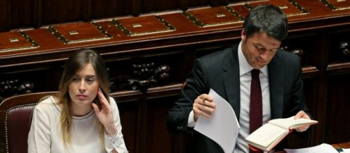 Matteo Renzi con il ministro Maria Elena Boschi