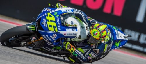 Valentino Rossi a bordo della Yamaha.