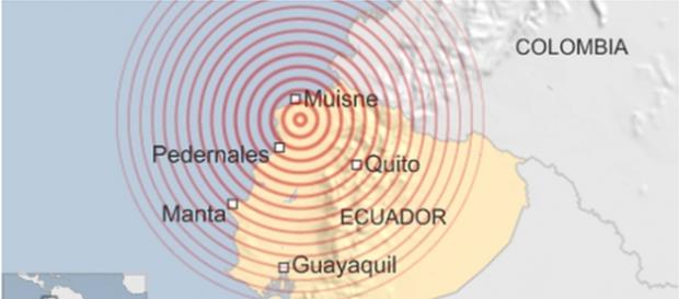 Foto de toda la zona que ha ocupado el terremoto Foto de toda la zona que ha ocupado el terremoto