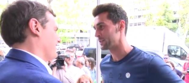 Arbeloa hace unos días, en su encuentro con Albert Rivera. Arbeloa hace unos días, en su encuentro con Albert Rivera.
