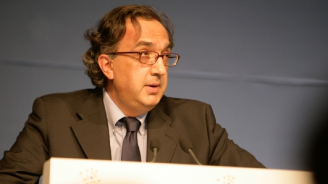 Sergio Marchionne in conferenza stampa.