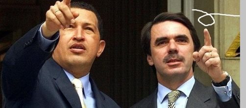 José María Aznar y Hugo Chávez cuando había buena sintonía.