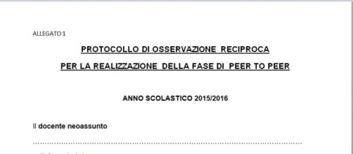 quali sono i ruoli del neoassunto e tutor nella fase del Peer to Peer