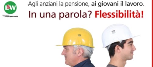 Riforma pensioni, banner Facebook di Damiano