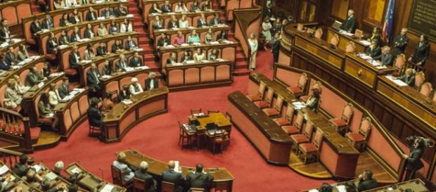 Il Senato, teatro del voto delle mozioni di sfiducia Il Senato, teatro del voto delle mozioni di sfiducia