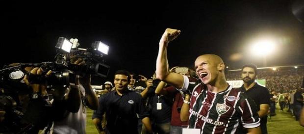 Marcos Júnior, autor do gol do título do Fluminense Marcos Júnior, autor do gol do título do Fluminense