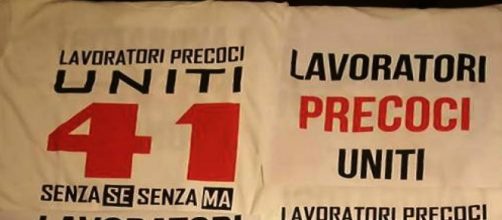 La maglia dei lavoratori precoci: 'Quota 41 senza se e senza ma'