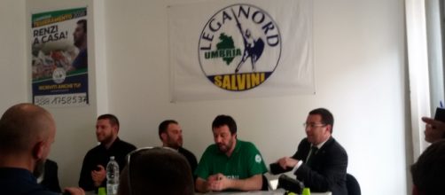 Salvini a Terni in occasione dell'inaugurazione della nuova sede Lega Nord Umbria.