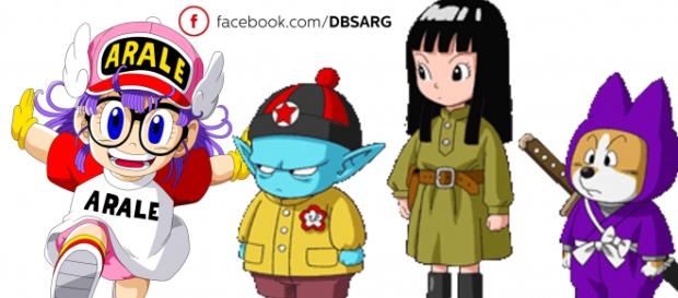 Imagen de Arale junto a la banda de Pilaf Imagen de Arale junto a la banda de Pilaf