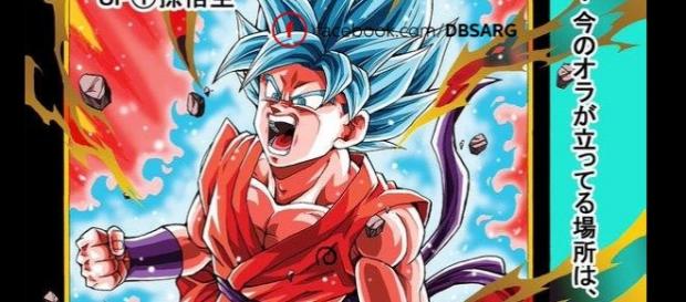 Goku en stado Kaio Ken + Super Saiyajin Blue Goku en stado Kaio Ken + Super Saiyajin Blue
