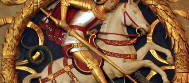 Ícone da Igreja Ortodoxa Grega de São Jorge e o dragão Ícone da Igreja Ortodoxa Grega de São Jorge e o dragão
