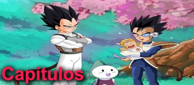 Vegeta su hermano menor y su hijo Trunks Vegeta su hermano menor y su hijo Trunks