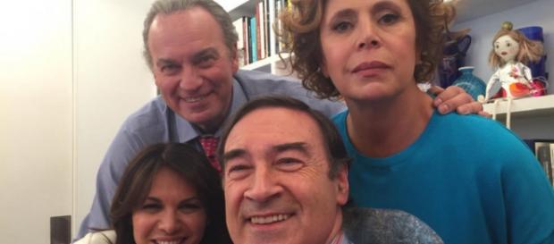 Bertin Osborne con Fabiola, Pedro Jota y Agatha Bertin Osborne con Fabiola, Pedro Jota y Agatha
