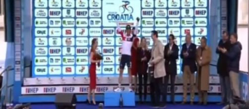 Sondre Holst Enger sul podio del Giro di Croazia