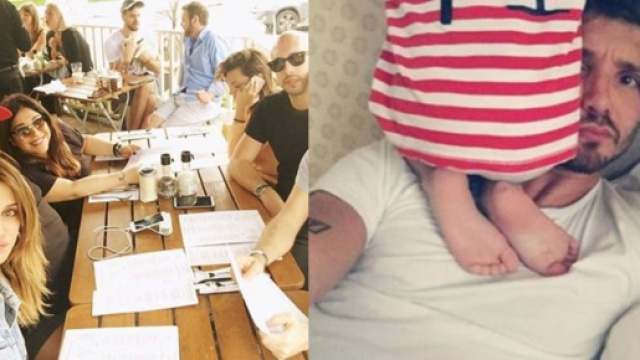 Belen Rodriguez è a Los Angeles, Stefano De Martino è con il figlio a casa