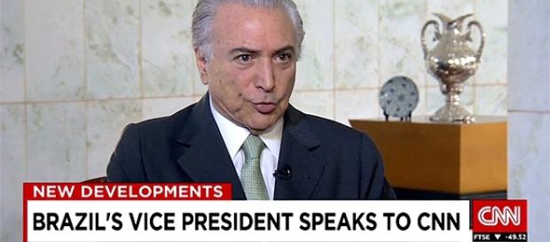 Michel Temer em entrevista para a CNN Michel Temer em entrevista para a CNN