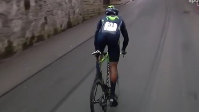 Nairo Quintana nel tratto in salita
