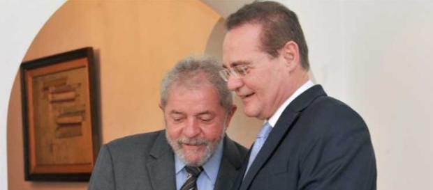 Lula e Renan Calheiros durante encontro Lula e Renan Calheiros durante encontro