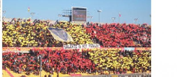 Un'immagine dello stadio "Via del mare" di Lecce. Un'immagine dello stadio "Via del mare" di Lecce.