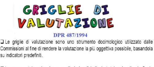 La disciplina del DPR 487/1994 sulle griglie di valutazione