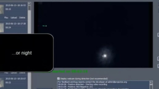 Schermata del software UFO DETECTOR