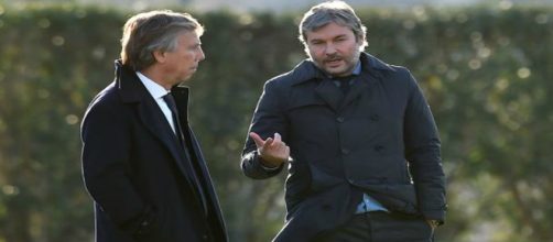 Nell'immagine Preziosi e Sogliano a colloquio