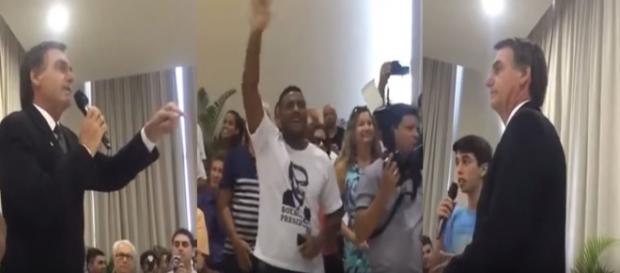 Jair foi aplaudido por responder ao jovem esquerdista Jair foi aplaudido por responder ao jovem esquerdista