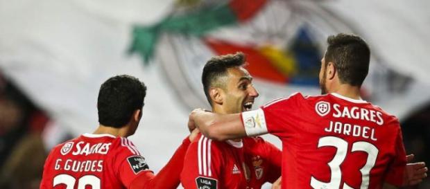 Jonas a festejar um golo pelo Benfica Jonas a festejar um golo pelo Benfica