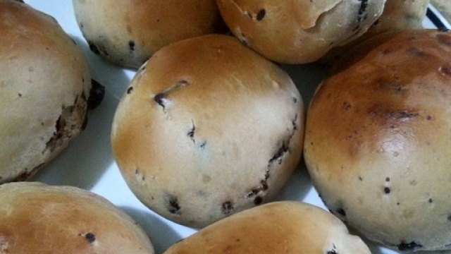 Deliziosi panini al cioccolato fondente