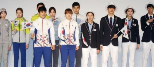 Uniforme dos atletas da Coreia do Sul