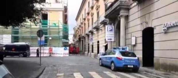La zona dell'esplosione che ha causato la morte di un uomo La zona dell'esplosione che ha causato la morte di un uomo