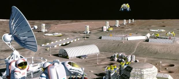 Moon colony concept (Credit NASA) Moon colony concept (Credit NASA)