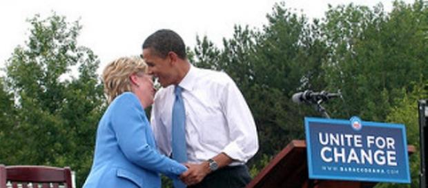 President-elect Obama and Hillary Clinton embrace in New Hampshire in 2008 (by John Herman Flicker free photo) President-elect Obama and Hillary Clinton embrace in New Hampshire in 2008 (by John Herman Flicker free photo)