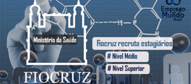 Vagas na Fiocruz! Imagem:: Emprego pelo Mundo Vagas na Fiocruz! Imagem:: Emprego pelo Mundo