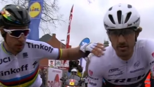Fabian Cancellara con Peter Sagan