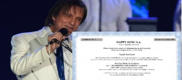 Comprovante de offshore de Roberto Carlos Comprovante de offshore de Roberto Carlos