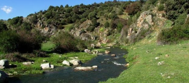 Río Gaznata hacia el embalse del Burguillo Río Gaznata hacia el embalse del Burguillo