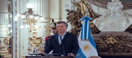 Presidente, Mauricio Macri, durante su discurso.